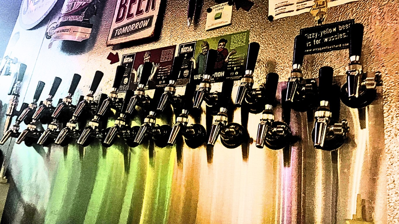Craft beer taps at The 1227