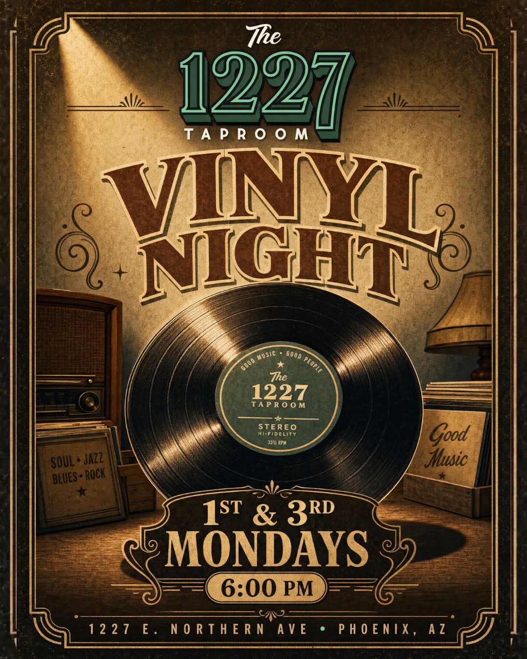 Vinyl Night event flyer