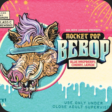 Rocket Pop Bebop original beer label