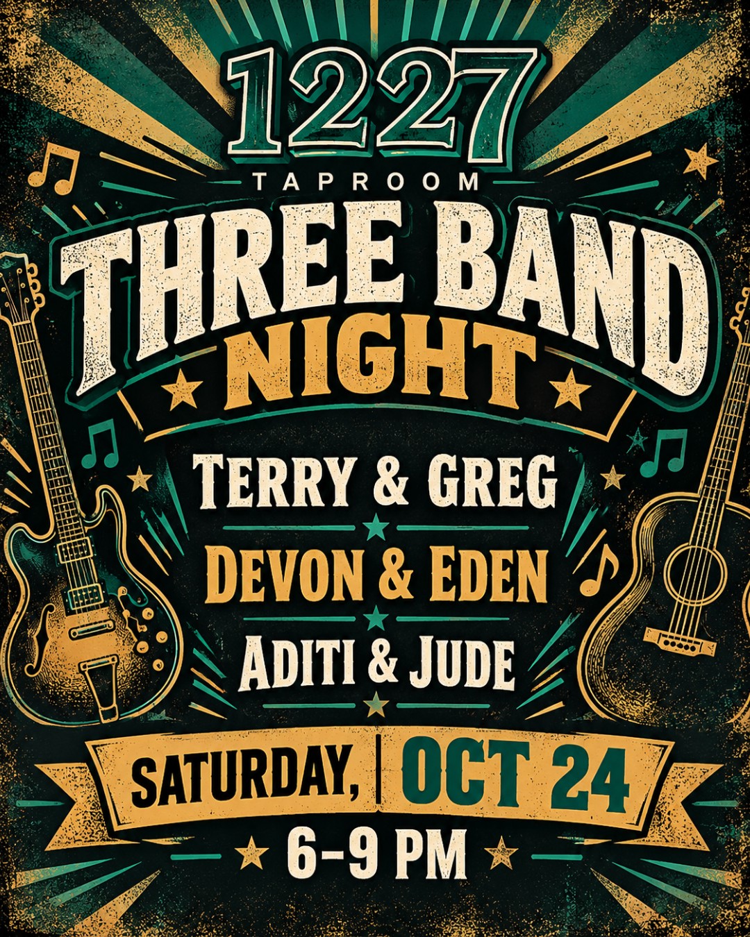 3 Band Night! event flyer