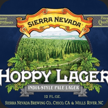 Hoppy Lager original beer label